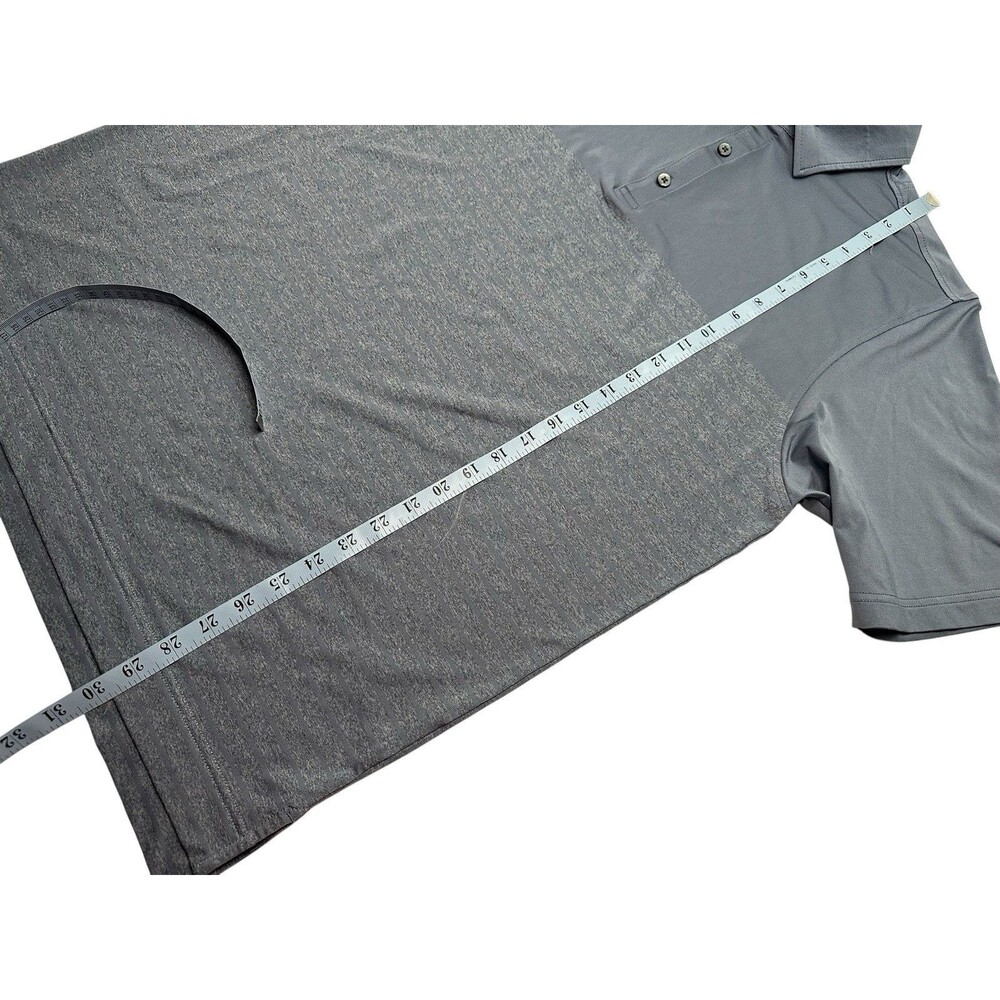Men's FootJoy Engineered Heather Pinstripe Lisle Performance Golf Polo Large - Picture 8 of 10